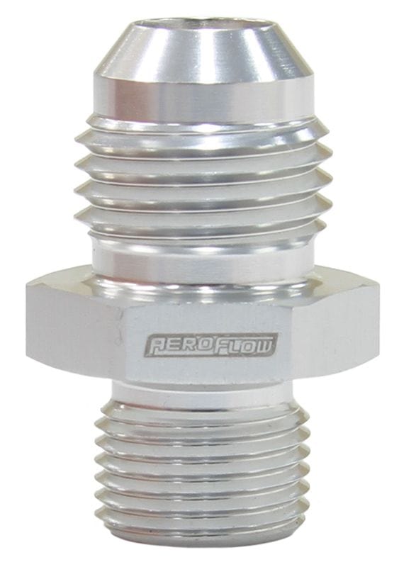 Aeroflow Performance Aeroflow Fittings 6AN / M12x1 / Silver Metric to Male Flare Adapter M12 x 1.0mm AF738 SR