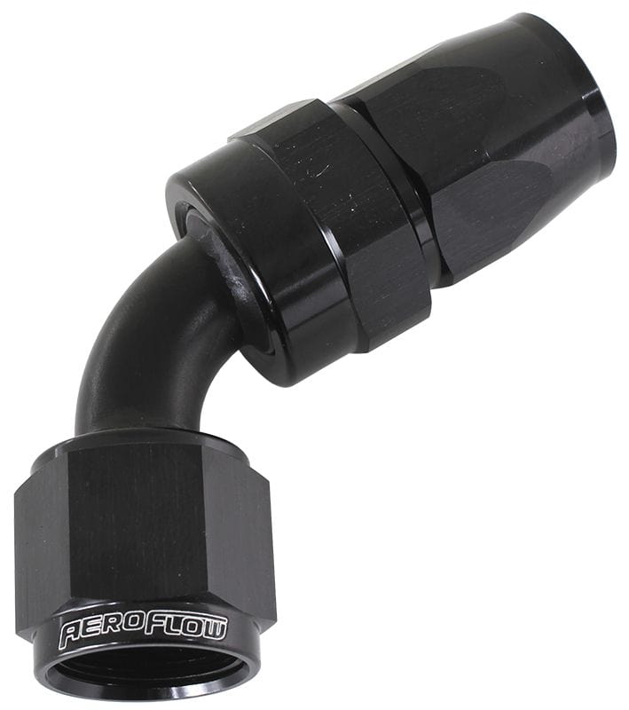 Aeroflow Performance Aeroflow Fittings 8 / Black 200 Series PTFE 60° Hose End AF208 SR