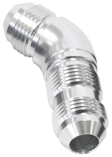 Aeroflow Performance Aeroflow Fittings 8 / Silver 45° Full Flow AN Bulkhead AF537 SR