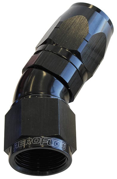 Aeroflow Performance Aeroflow Fittings 8AN / Black 550 Series Cutter One-Piece Full Flow Swivel 30° Hose End AF557 SR