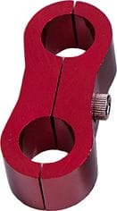 Aeroflow Performance Aeroflow Fittings 9AN / Red Billet Aluminium Dual Hose Separators AF156 SR