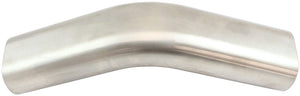 Aeroflow Stainless Steel 3-1/2" Oval Tube, 45 Degree Angle Vertical Pipe - AF9404-3500