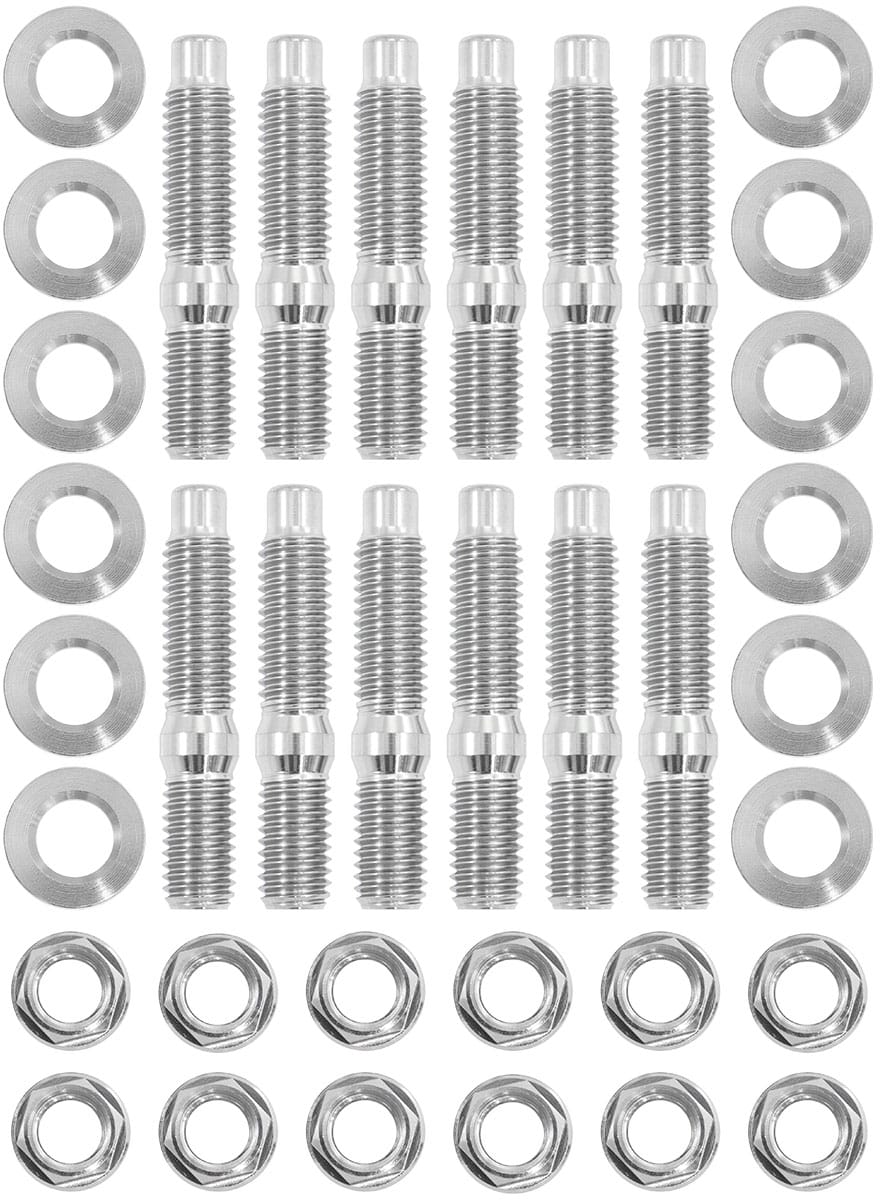 Aeroflow Performance Aeroflow Ttianium 6 Point Hex Header Stud Kit - AF3699-0401 SR