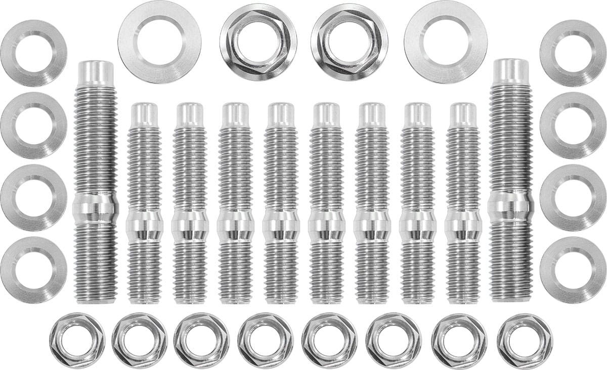 Aeroflow Performance Aeroflow Ttianium 6 Point Hex Header Stud Kit - AF3699-2401 SR
