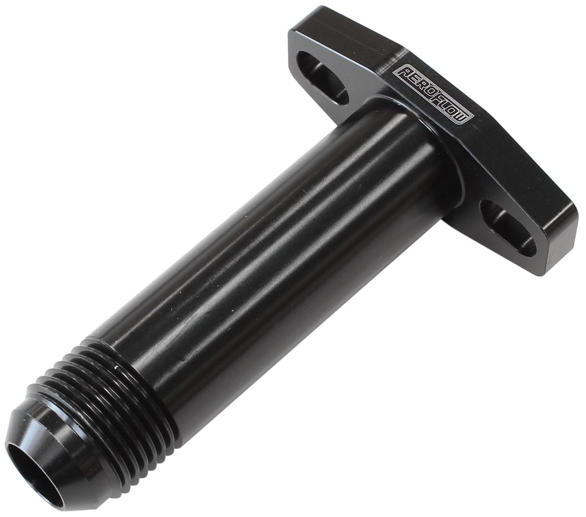 Aeroflow Performance Aeroflow Turbo Accessories AF463-05L Turbo Drain Adapter -10AN ORB outlet, 3" Long, 38-44mm bolt centre, Black Finish SR