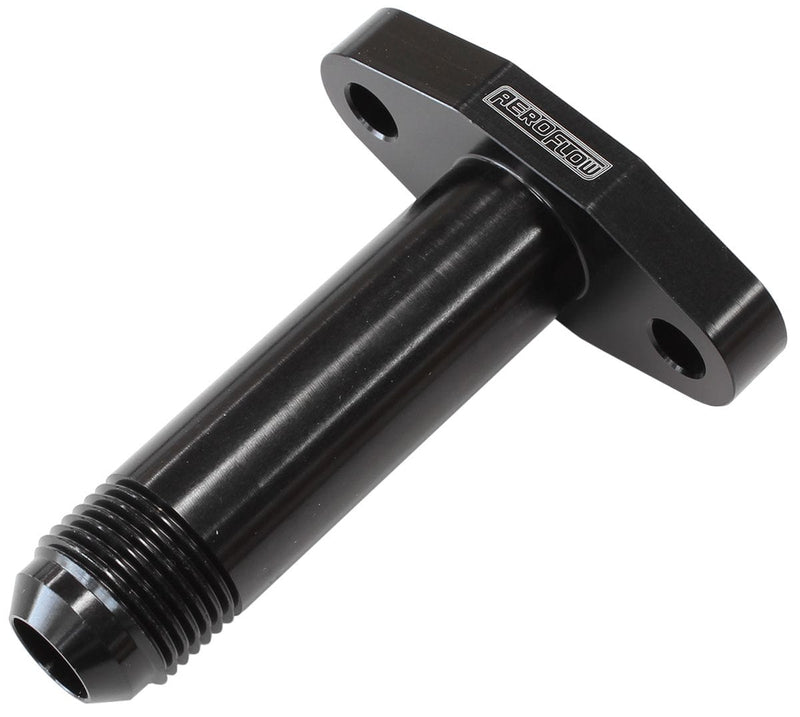 Turbo Drain Adapter -10AN ORB outlet, 3" Long, 51mm bolt centre, Black Finish