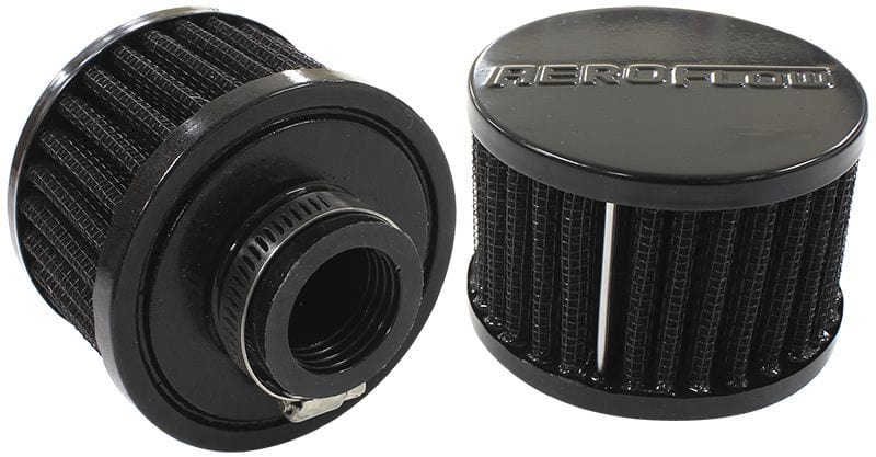 Aeroflow Performance Air Filters AF2271-1420 Black Clamp On Breather
 3" (76.2mm) O.D. x 2-1/4" (57mm) High, 1" (25.4mm) Flange Inside Diameter SR