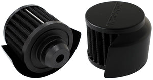 Black Push In Breather With Black Shield
3" (76.2mm) O.D. x 2-1/2" (63.5mm) High, 1-1/4" (31.7mm)Flange Inside Diameter