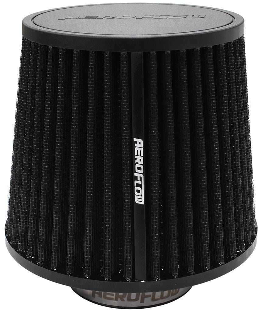 Aeroflow Performance Air Filters AF2711-4450 Universal 2-1/4" (63mm) Clamp-On Polyurethane Tapered Pod Filter
5-7/64" (130mm) High x 5-29/32" (150mm) Base O.D x 4-39/64" (117mm) Top O.D SR