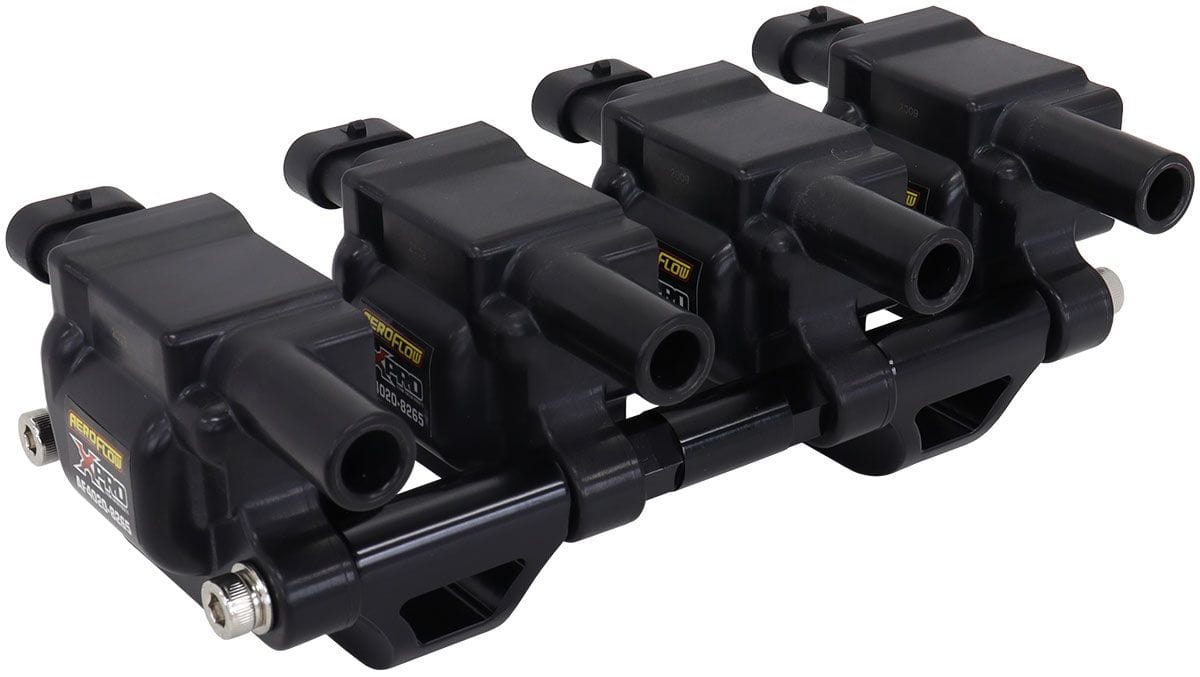 Aeroflow Performance Black Finish. This Kit Mounts 8 Coils. Aeroflow Billet LS2/LS3/LS7 Coil Relocation Kit AF64-4034BLK SR
