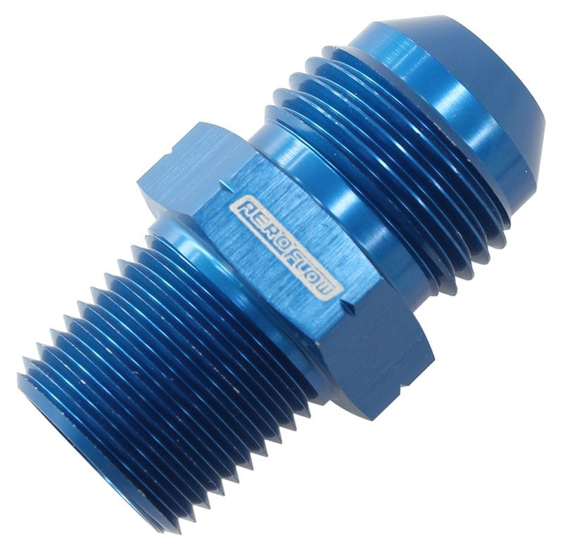 Aeroflow Performance Blue Finish CLEARANCE Aeroflow 1/2" BSPT to -8AN Adapter AF758-08 SR