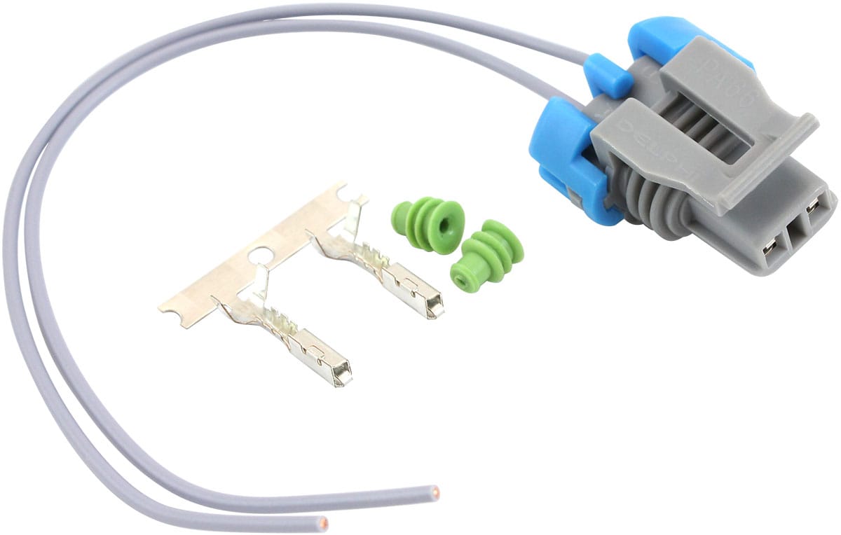 Aeroflow Performance Electrical Aeroflow GM Grey 2 Pin Multi Purpose Pigtail Connector AF49-1598 SR