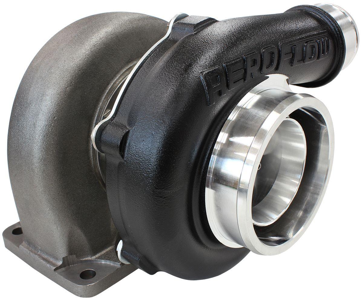 Aeroflow Performance External Wastegate, T3 Inlet Flange, V-Band Exhaust Flange Aeroflow BOOSTED 5855 1.06 Turbocharger 750HP, Hi Temp Black Finish AF8005-3007BLK SR