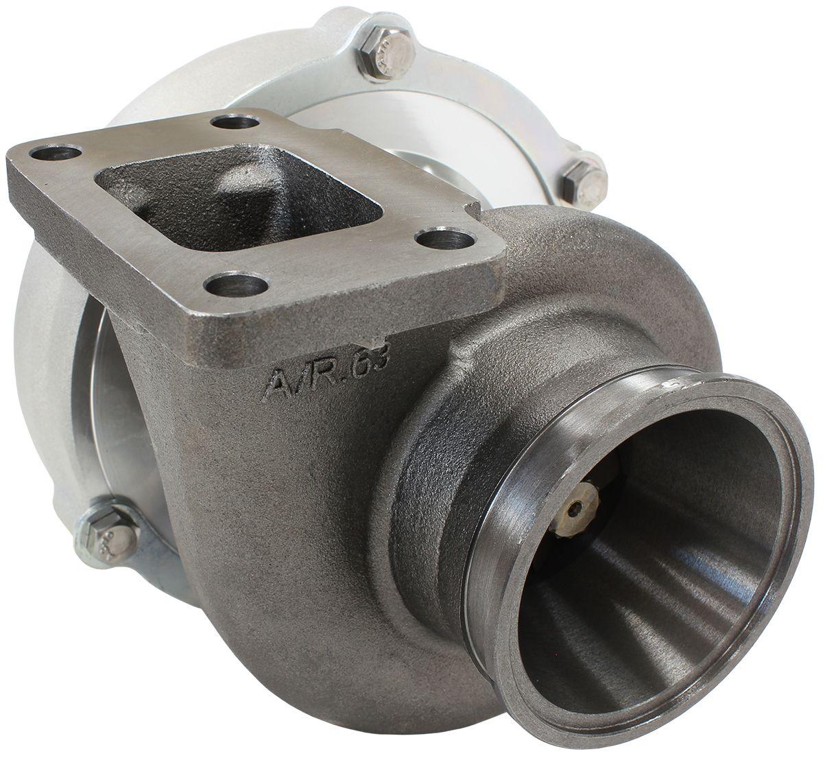 Aeroflow Performance External Wastegate, T3 Inlet Flange, V-Band Exhaust Flange Aeroflow BOOSTED 5855 .63 Turbocharger 750HP, Natural Cast Finish AF8005-3005 SR