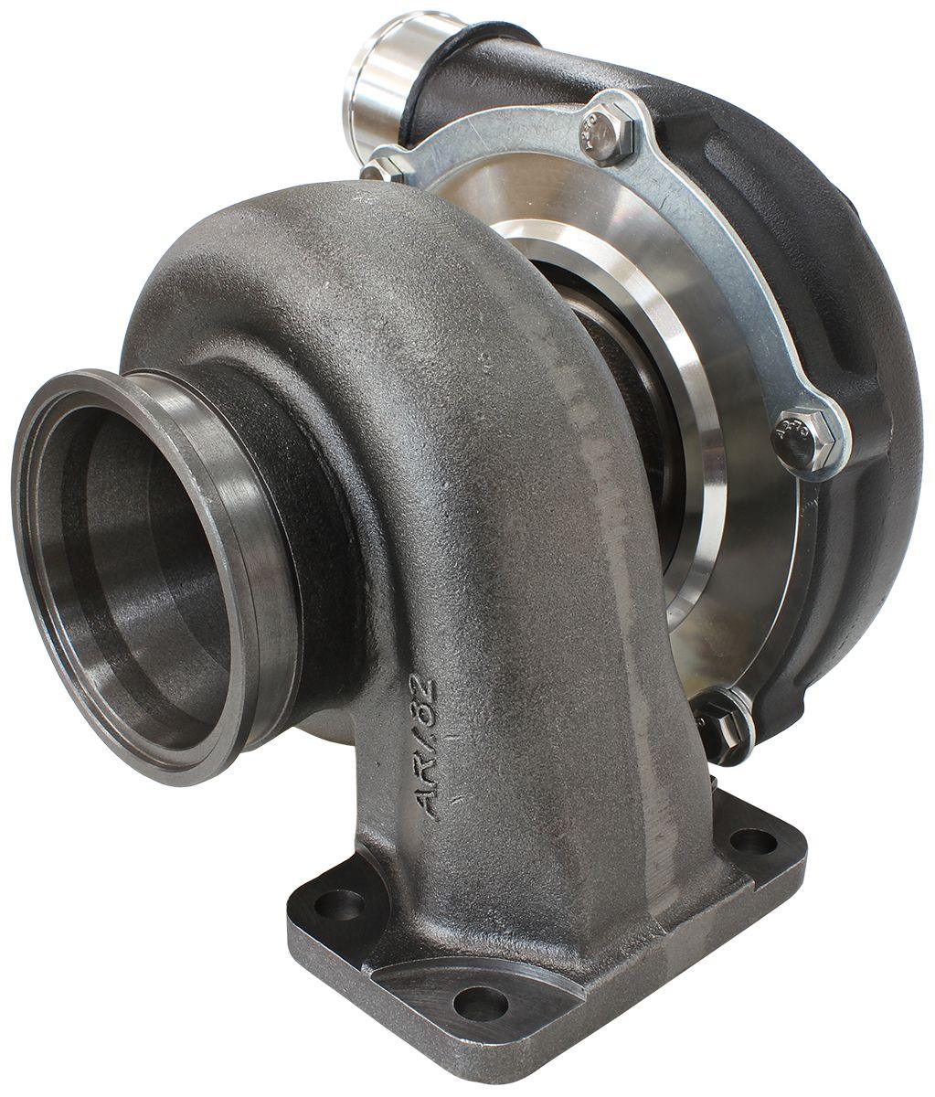 Aeroflow Performance External Wastegate, T3 Inlet Flange, V-Band Exhaust Flange Aeroflow BOOSTED 5855 .82 Turbocharger 750HP, Hi Temp Black Finish AF8005-3006BLK SR