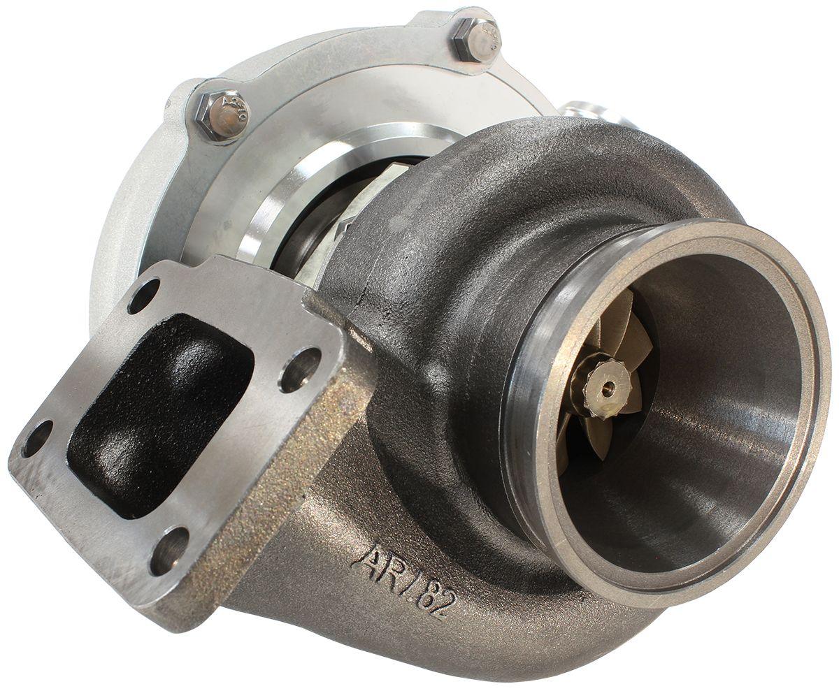 Aeroflow Performance External Wastegate, T3 Inlet Flange, V-Band Exhaust Flange Aeroflow BOOSTED 5855 .82 Turbocharger 750HP, Natural Cast Finish AF8005-3006 SR