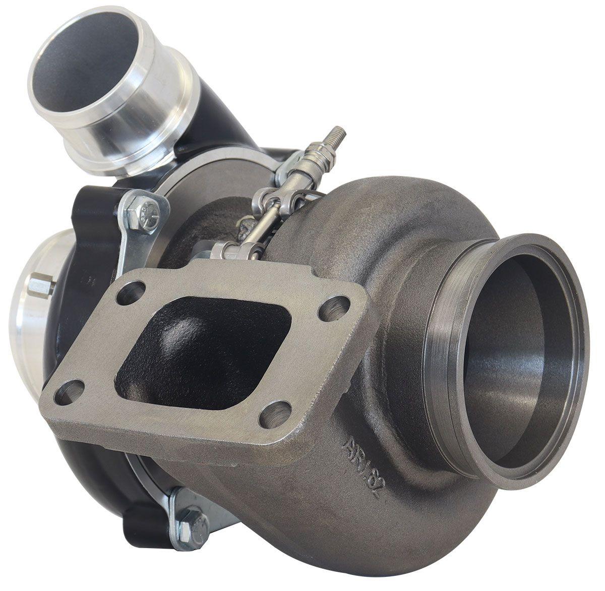 Aeroflow Performance External Wastegate, T3 Inlet Flange, V-Band Exhaust Flange Aeroflow BOOSTED B5455 .83 Turbocharger 660HP, Hi Temp Black Finish AF8005-3036BLK SR