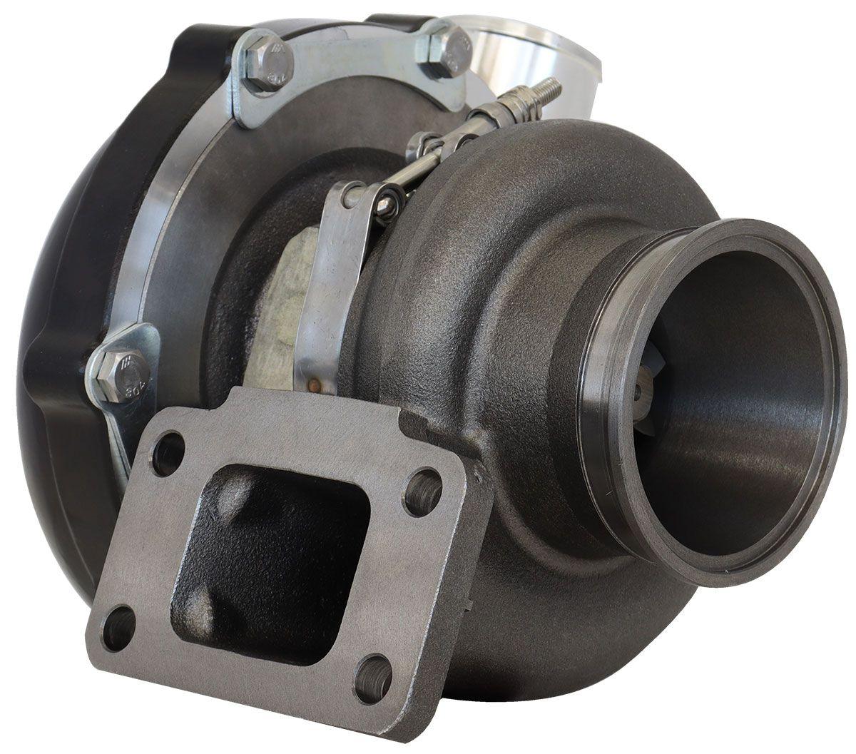 Aeroflow Performance External Wastegate, T3 Inlet Flange, V-Band Exhaust Flange Aeroflow BOOSTED B5855 .61 Turbocharger 770HP, Hi Temp Black Finish AF8005-3043BLK SR