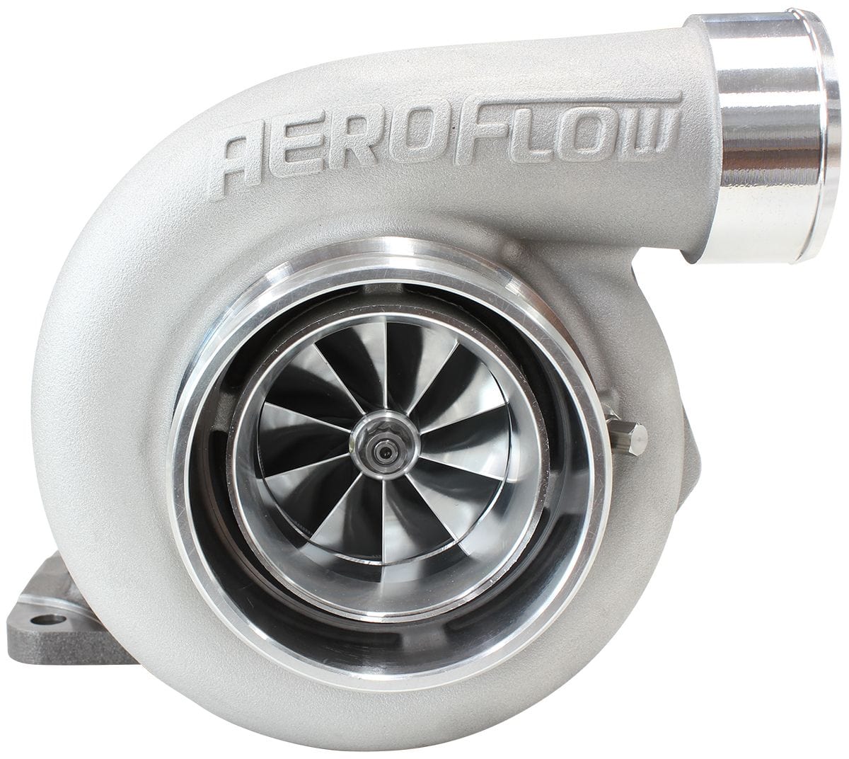Aeroflow Performance External Wastegate, T4 Inlet Flange, V-Band Exhaust Flange Aeroflow BOOSTED 6662 T4 .82 Turbocharger 900HP, Natural Cast Finish AF8005-4000 SR