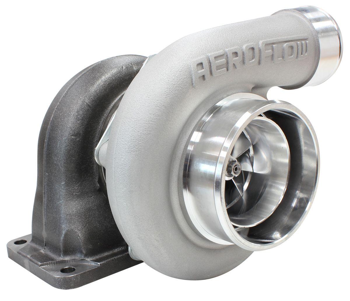 Aeroflow Performance External Wastegate, T4 Inlet Flange, V-Band Exhaust Flange Aeroflow BOOSTED 6762 T4 .82 Turbocharger 950HP, Natural Cast Finish AF8005-4022 SR