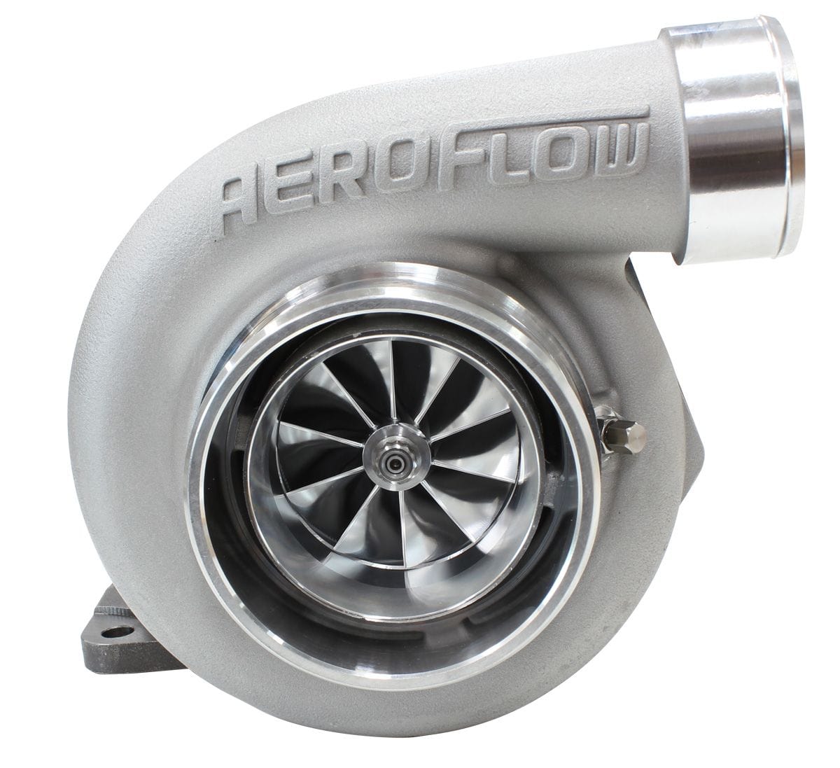 Aeroflow Performance External Wastegate, T4 Inlet Flange, V-Band Exhaust Flange Aeroflow BOOSTED 6762 T4 .82 Turbocharger 950HP, Natural Cast Finish AF8005-4022 SR