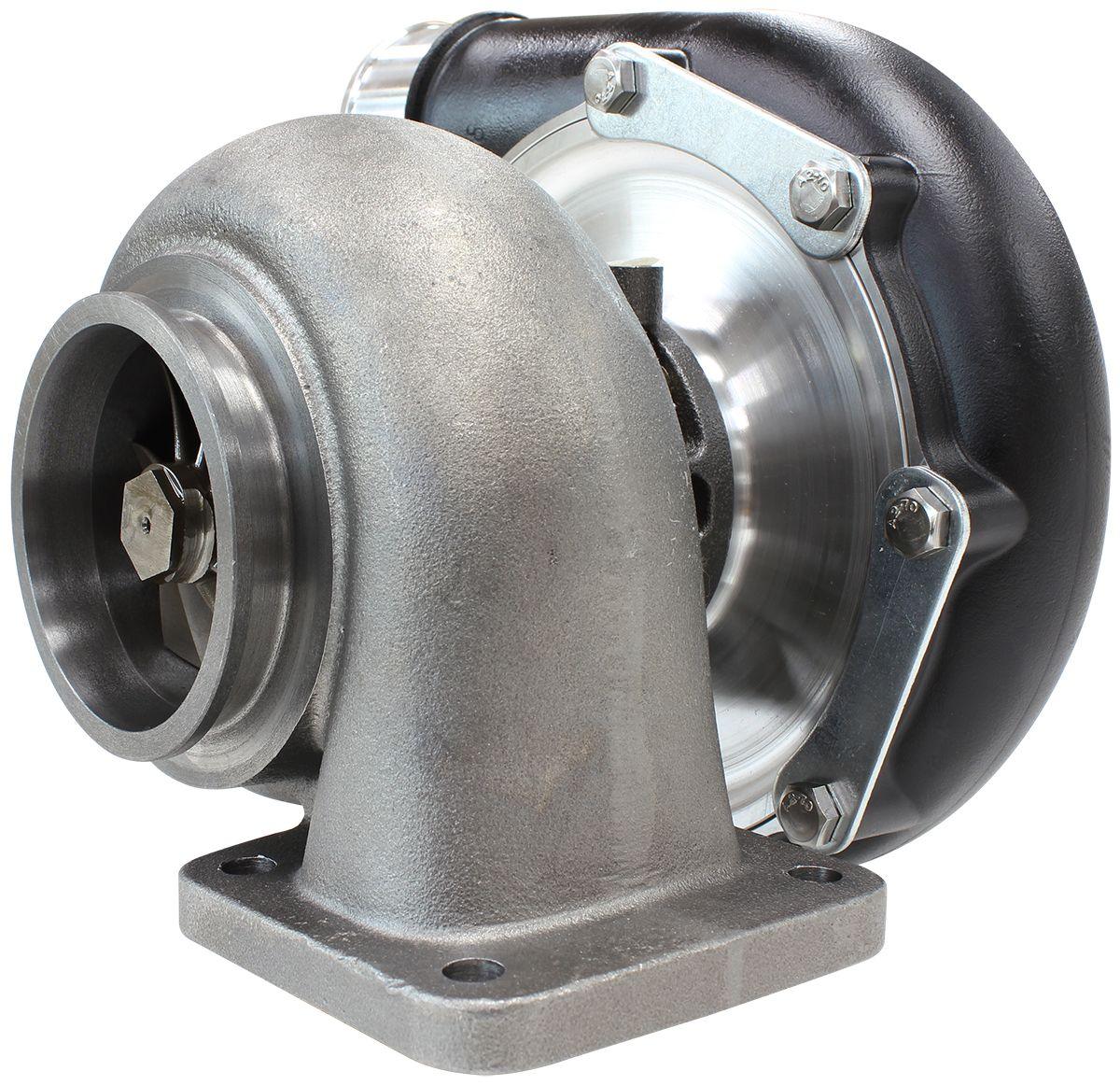 Aeroflow Performance External Wastegate, T4 Inlet Flange, V-Band Exhaust Flange Aeroflow BOOSTED 7875 T4 .96 Turbocharger 950HP, Hi Temp Black Finish AF8006-4010BLK SR
