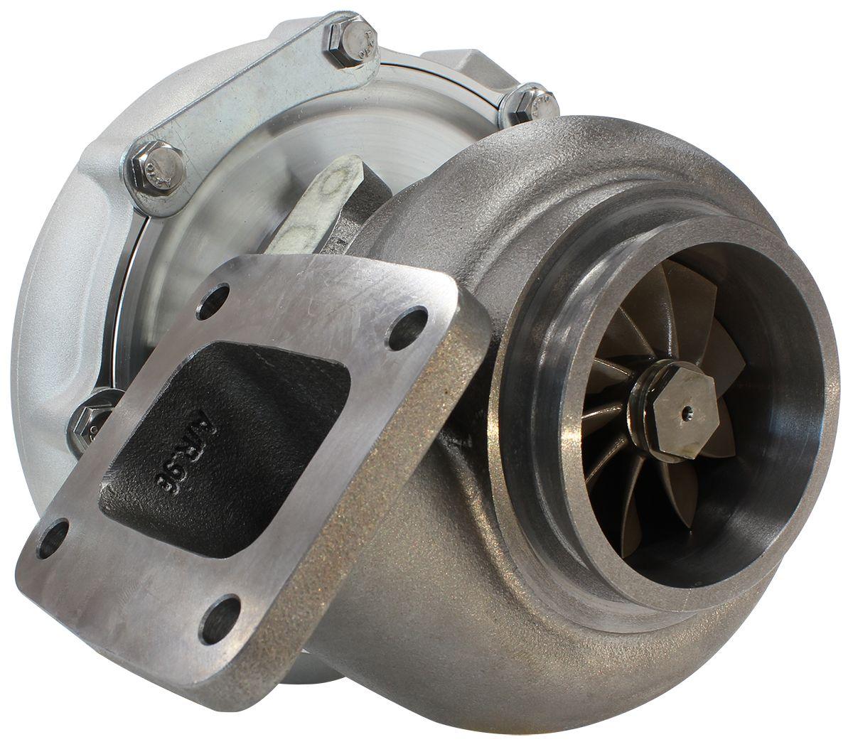 Aeroflow Performance External Wastegate, T4 Inlet Flange, V-Band Exhaust Flange Aeroflow BOOSTED 7875 T4 .96 Turbocharger 950HP, Natural Cast Finish AF8006-4010 SR