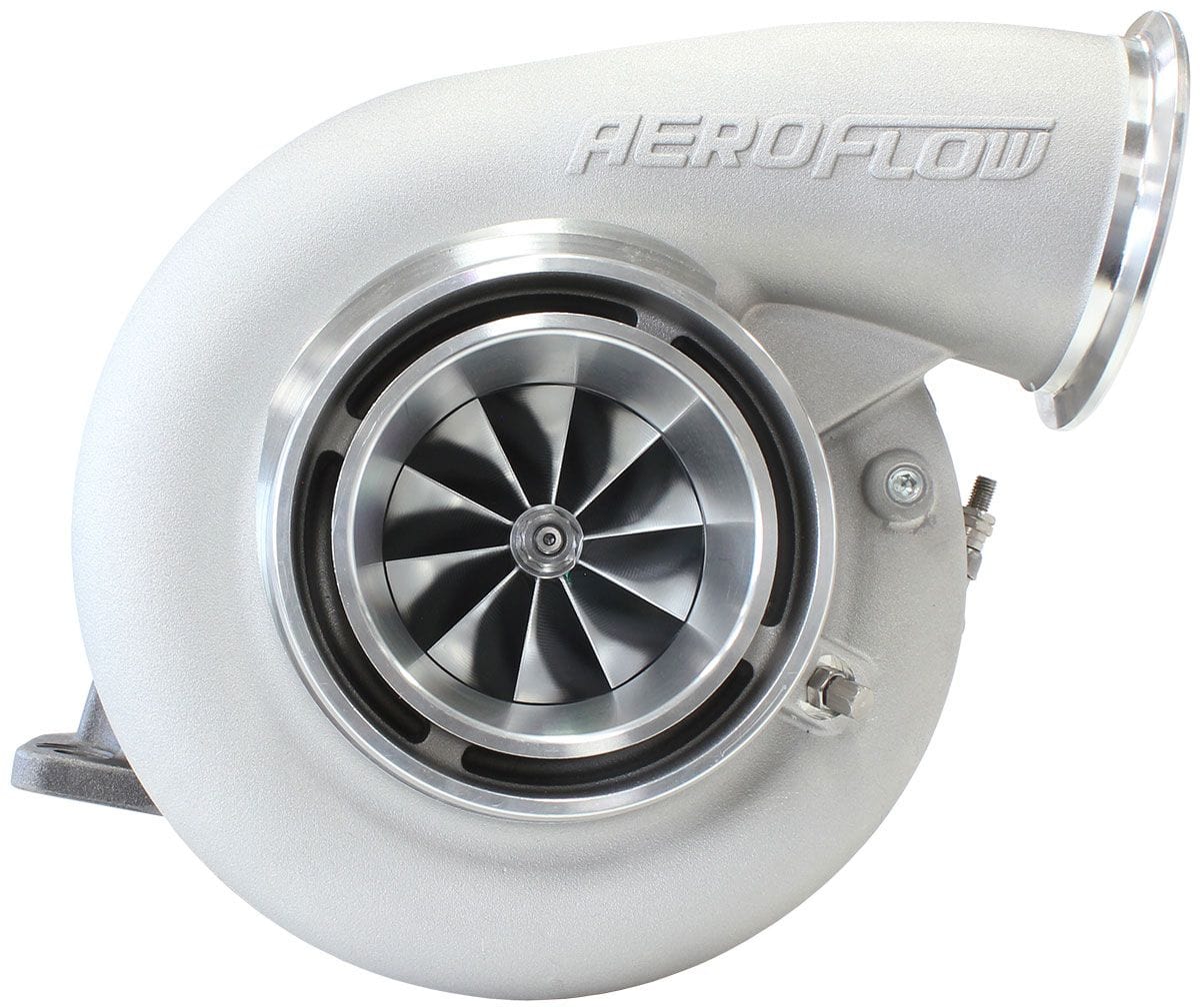 Aeroflow Performance External Wastegate, T4 Inlet Flange, V-Band Exhaust Flange Aeroflow BOOSTED 7975 T4 1.25 Turbocharger 1450HP, Natural Cast Finish AF8005-4043 SR