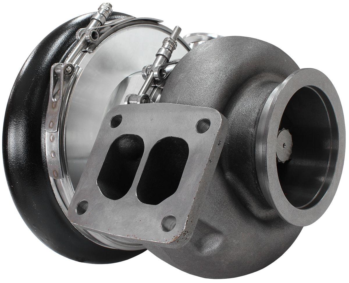 Aeroflow Performance External Wastegate, T4 Twin Entry Inlet Flange, V-Band Exhaust Flange Aeroflow BOOSTED 7588 T4 1.25 Turbocharger 1500HP, Hi Temp Black Finish AF8005-4027BLK SR