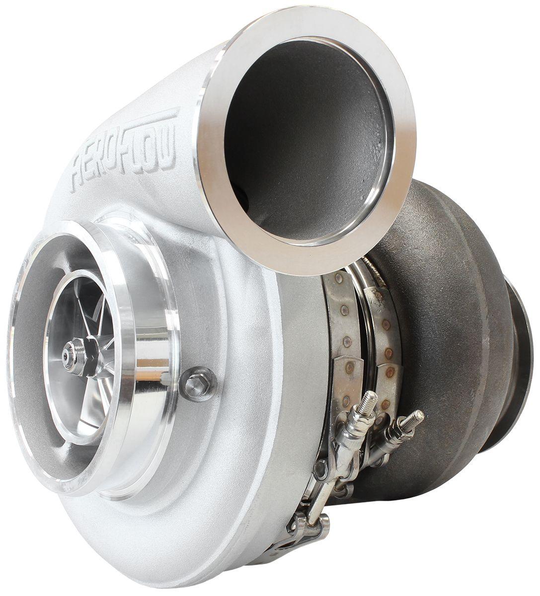 Aeroflow Performance External Wastegate, T4 Twin Entry Inlet Flange, V-Band Exhaust Flange Aeroflow BOOSTED 7588 T4 1.25 Turbocharger 1500HP, Natural Cast Finish AF8006-4027 SR