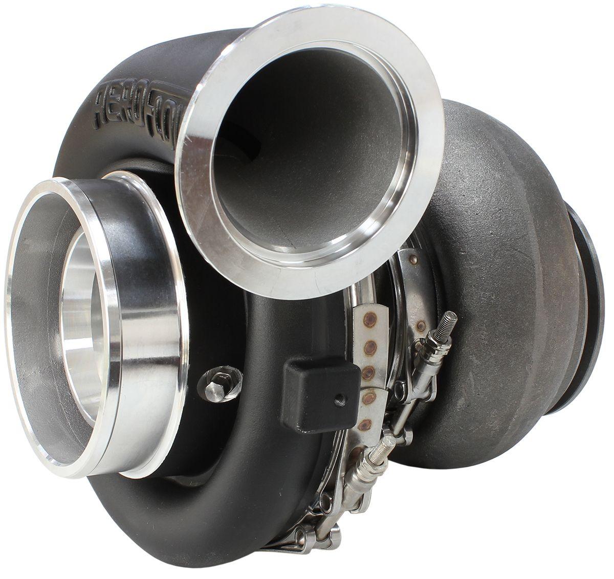 Aeroflow Performance External Wastegate, T4 Twin Entry Inlet Flange, V-Band Exhaust Flange Aeroflow BOOSTED 7675 T4 1.15 Turbocharger 1120HP, Hi Temp Black Finish AF8005-4005BLK SR