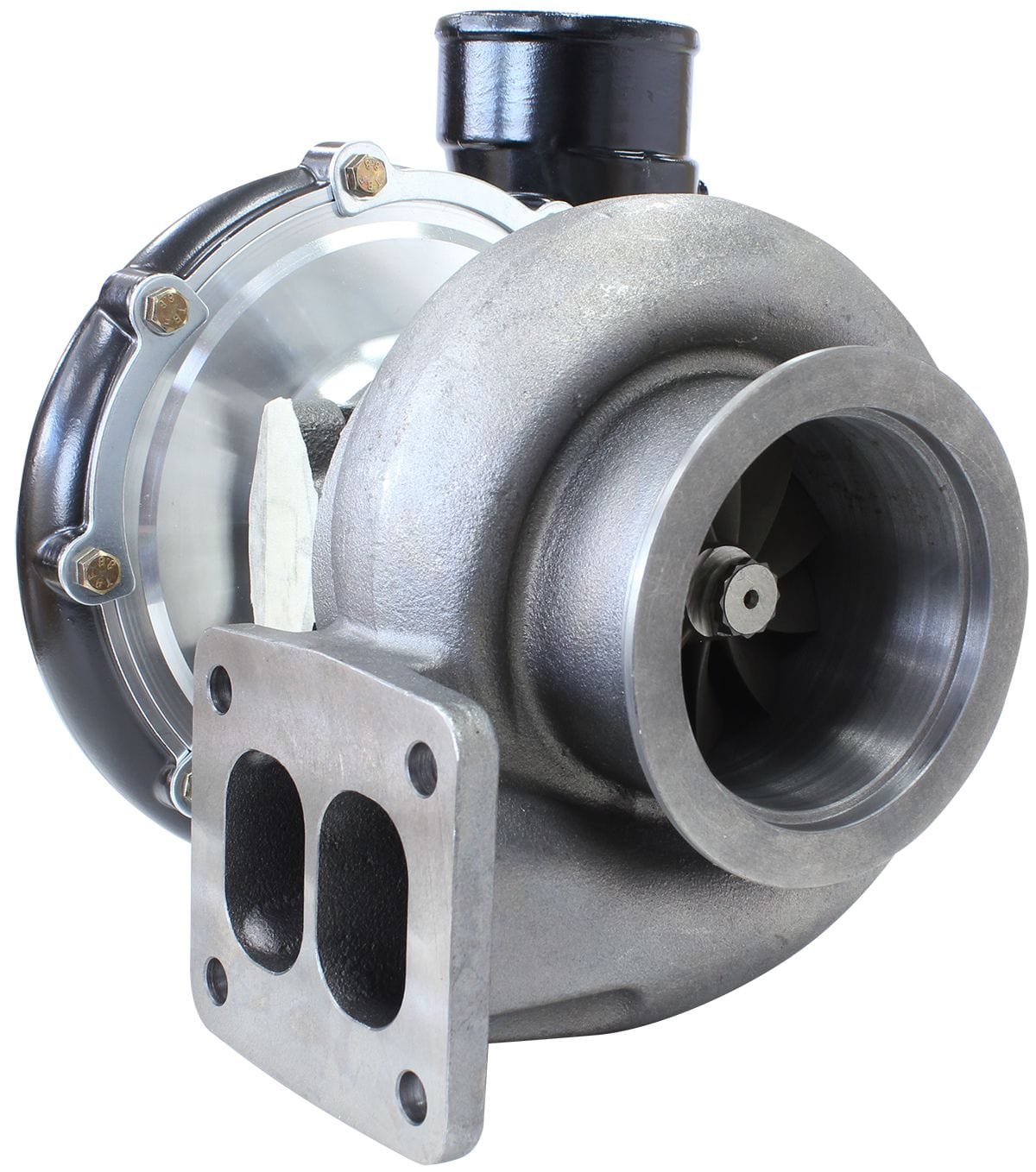 Aeroflow Performance External Wastegate, T4 Twin Entry Inlet Flange, V-Band Exhaust Flange Aeroflow BOOSTED 7885 T4 1.25 Turbocharger 1450HP, Hi Temp Black Finish AF8006-4020BLK SR