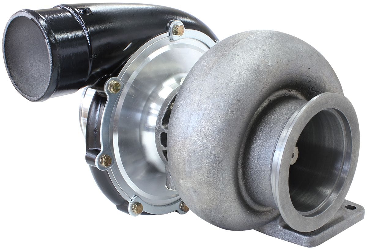 Aeroflow Performance External Wastegate, T4 Twin Entry Inlet Flange, V-Band Exhaust Flange Aeroflow BOOSTED 7885 T4 1.25 Turbocharger 1450HP, Hi Temp Black Finish AF8006-4020BLK SR