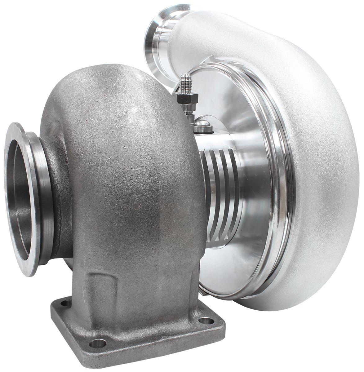 Aeroflow Performance External Wastegate, T4 Twin Entry Inlet Flange, V-Band Exhaust Flange Aeroflow BOOSTED 8888 T4 1.25 Turbocharger 1600HP, Natural Cast Finish AF8005-4001 SR