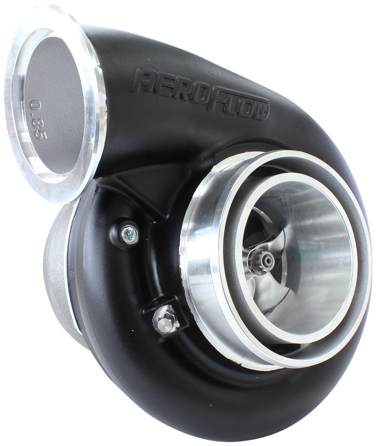 Aeroflow Performance External Wastegate, T4 Twin Entry Inlet Flange, V-Band Exhaust Flange Aeroflow BOOSTED B7875 T4 .96 Reverse Rotation Turbocharger 1150HP, Hi Temp Black Finish SR