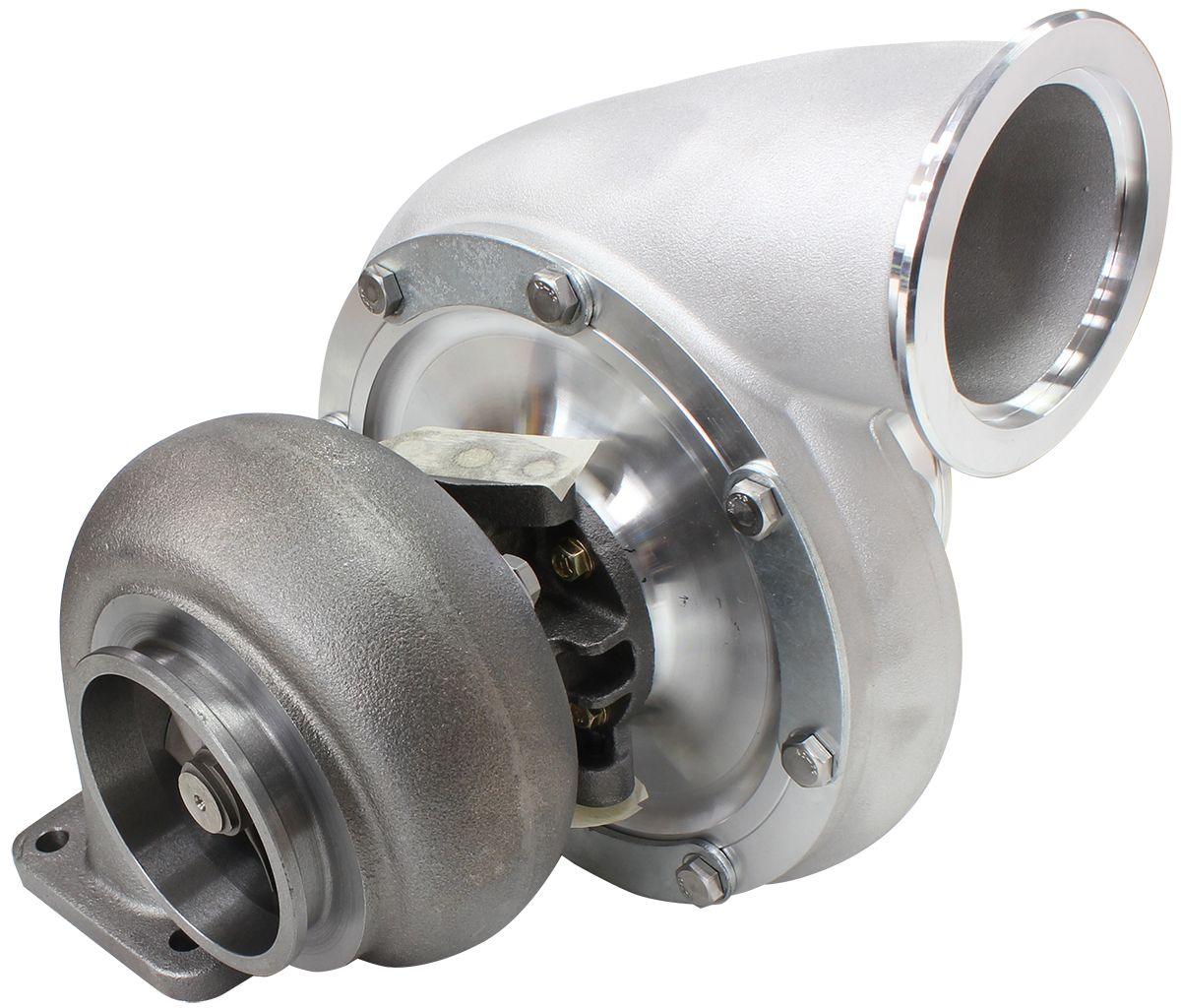 Aeroflow Performance External Wastegate, T4 Twin Entry Inlet Flange, V-Band Exhaust Flange Aeroflow BOOSTED B7875 T4 .96 Reverse Rotation Turbocharger 1150HP, Natural Cast Finish A SR