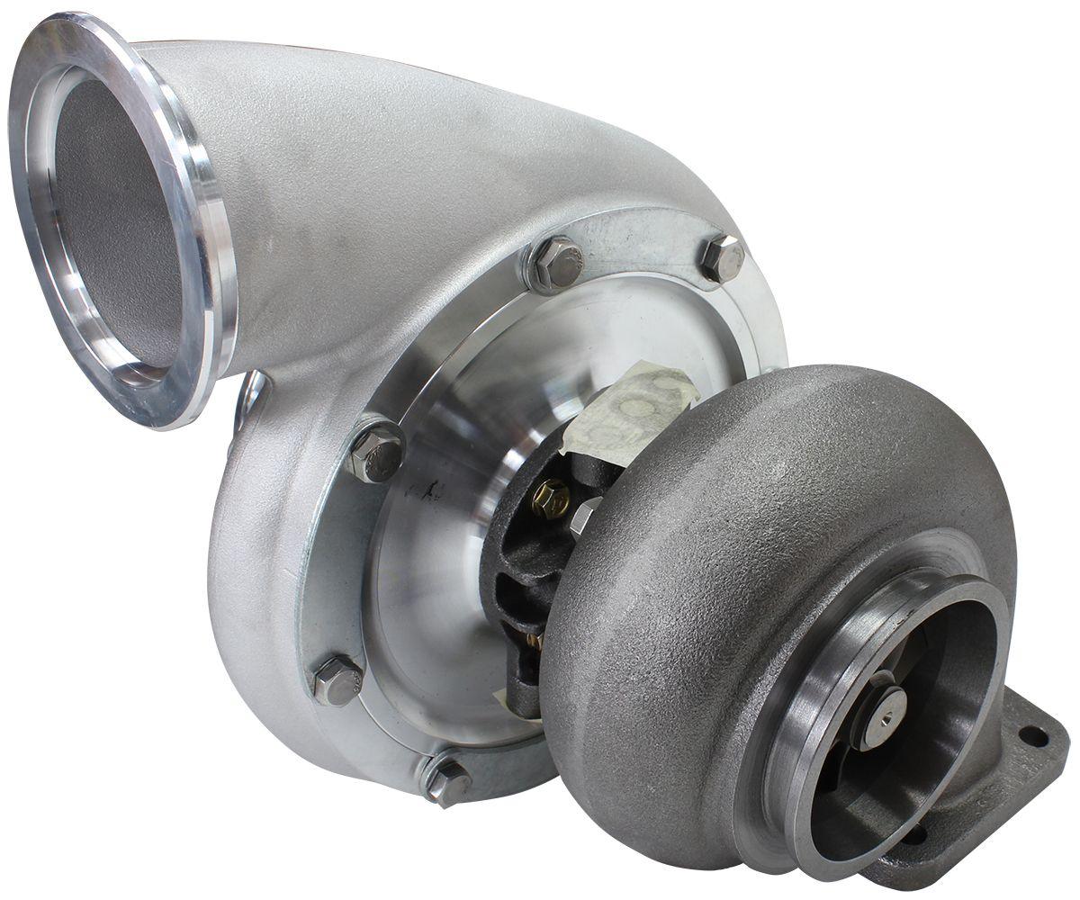 Aeroflow Performance External Wastegate, T4 Twin Entry Inlet Flange, V-Band Exhaust Flange Aeroflow BOOSTED B7875 T4 .96 Turbocharger 1150HP, Natural Cast Finish AF8006-4022 SR