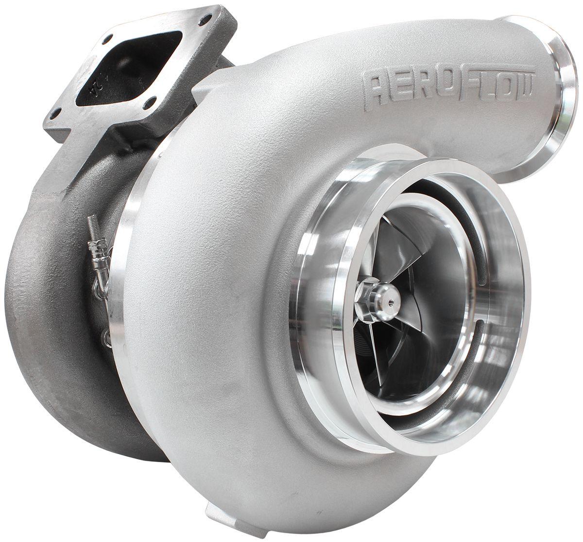 Aeroflow Performance External Wastegate, T6 Twin Entry Inlet Flange, V-Band Exhaust Flange Aeroflow BOOSTED 102102 T6 1.24 Turbocharger 2850HP, Natural Cast Finish AF8006-6012 SR