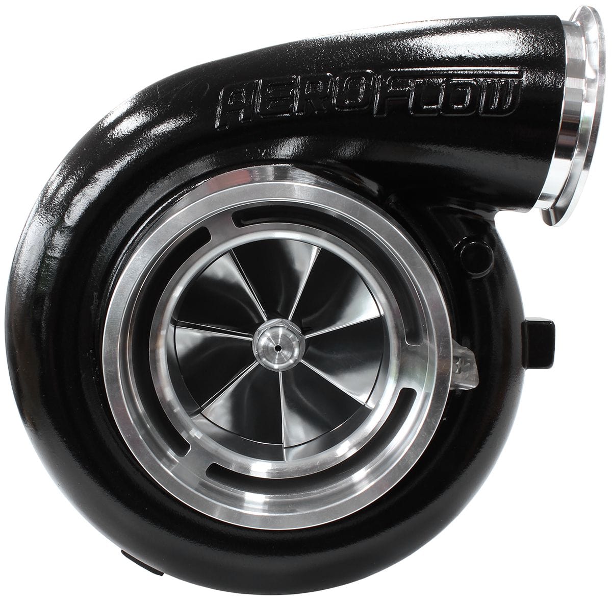 Aeroflow Performance External Wastegate, T6 Twin Entry Inlet Flange, V-Band Exhaust Flange Aeroflow BOOSTED 106102 T6 1.24 Turbocharger 2850HP, Hi Temp Black Finish AF8006-6013BLK SR
