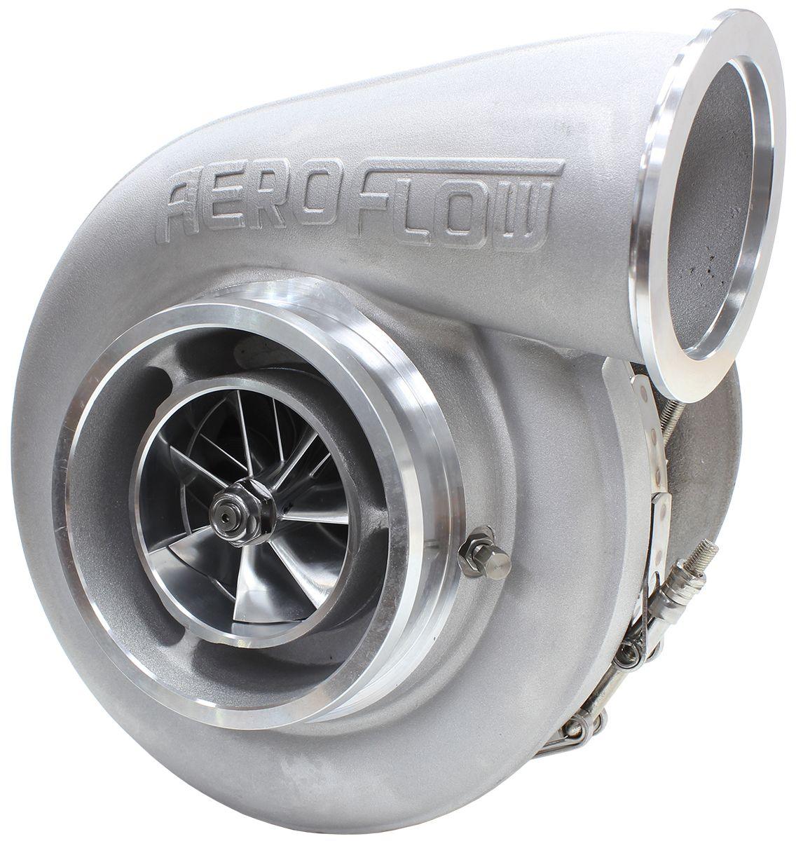 Aeroflow Performance External Wastegate, T6 Twin Entry Inlet Flange, V-Band Exhaust Flange Aeroflow BOOSTED 7588 T6 1.32 Turbocharger 1500HP, Natural Cast Finish AF8006-6000 SR