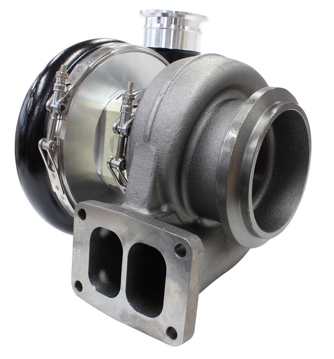 Aeroflow Performance External Wastegate, T6 Twin Entry Inlet Flange, V-Band Exhaust Flange Aeroflow BOOSTED 8888 T6 1.32 Turbocharger 1600HP, Hi Temp Black Finish AF8005-6011BLK SR