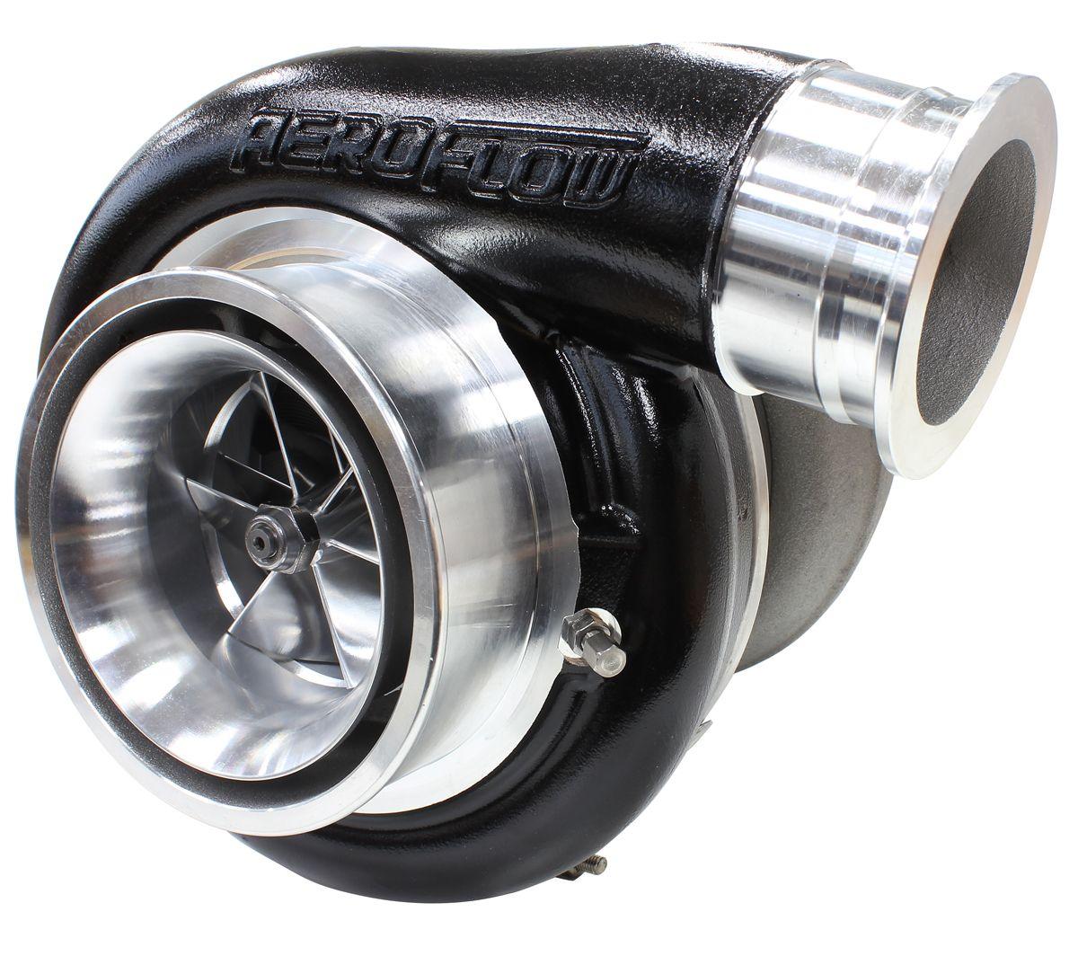 Aeroflow Performance External Wastegate, T6 Twin Entry Inlet Flange, V-Band Exhaust Flange Aeroflow BOOSTED 8888 T6 1.32 Turbocharger 1600HP, Hi Temp Black Finish AF8005-6011BLK SR