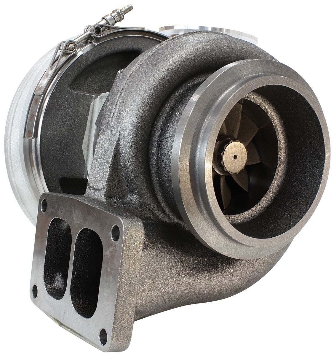 Aeroflow Performance External Wastegate, T6 Twin Entry Inlet Flange, V-Band Exhaust Flange Aeroflow BOOSTED 8888 T6 1.32 Turbocharger 1600HP, Natural Cast Finish AF8006-6001 SR