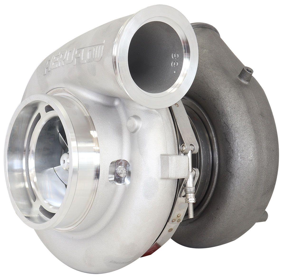 Aeroflow Performance External Wastegate, V-Band Inlet & Exhaust Flanges Aeroflow BOOSTED 102102 V-Band 1.22 Turbocharger 2500HP, Natural Cast Finish AF8006-6022 SR