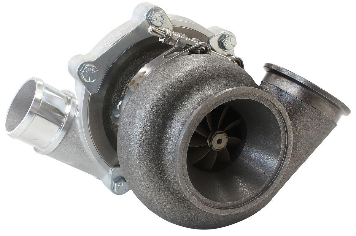 Aeroflow Performance External Wastegate, V-Band Inlet & Exhaust Flanges Aeroflow BOOSTED 4849 .72 Reverse Rotation Turbocharger 550HP, Natural Cast Finish AF8005 SR
