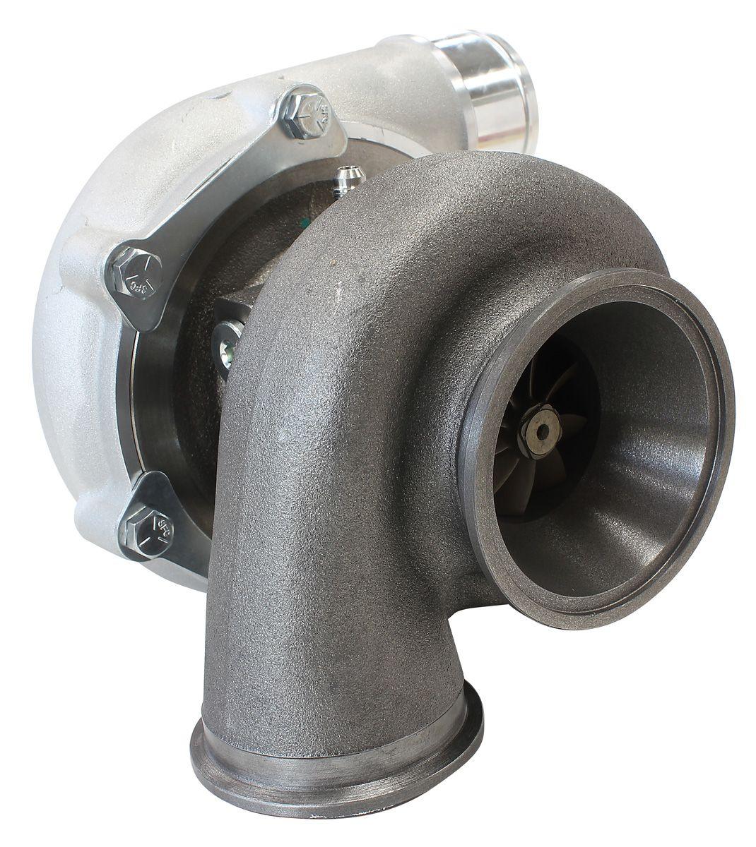 Aeroflow Performance External Wastegate, V-Band Inlet & Exhaust Flanges Aeroflow BOOSTED 4849 .72 Reverse Rotation Turbocharger 550HP, Natural Cast Finish AF8005 SR