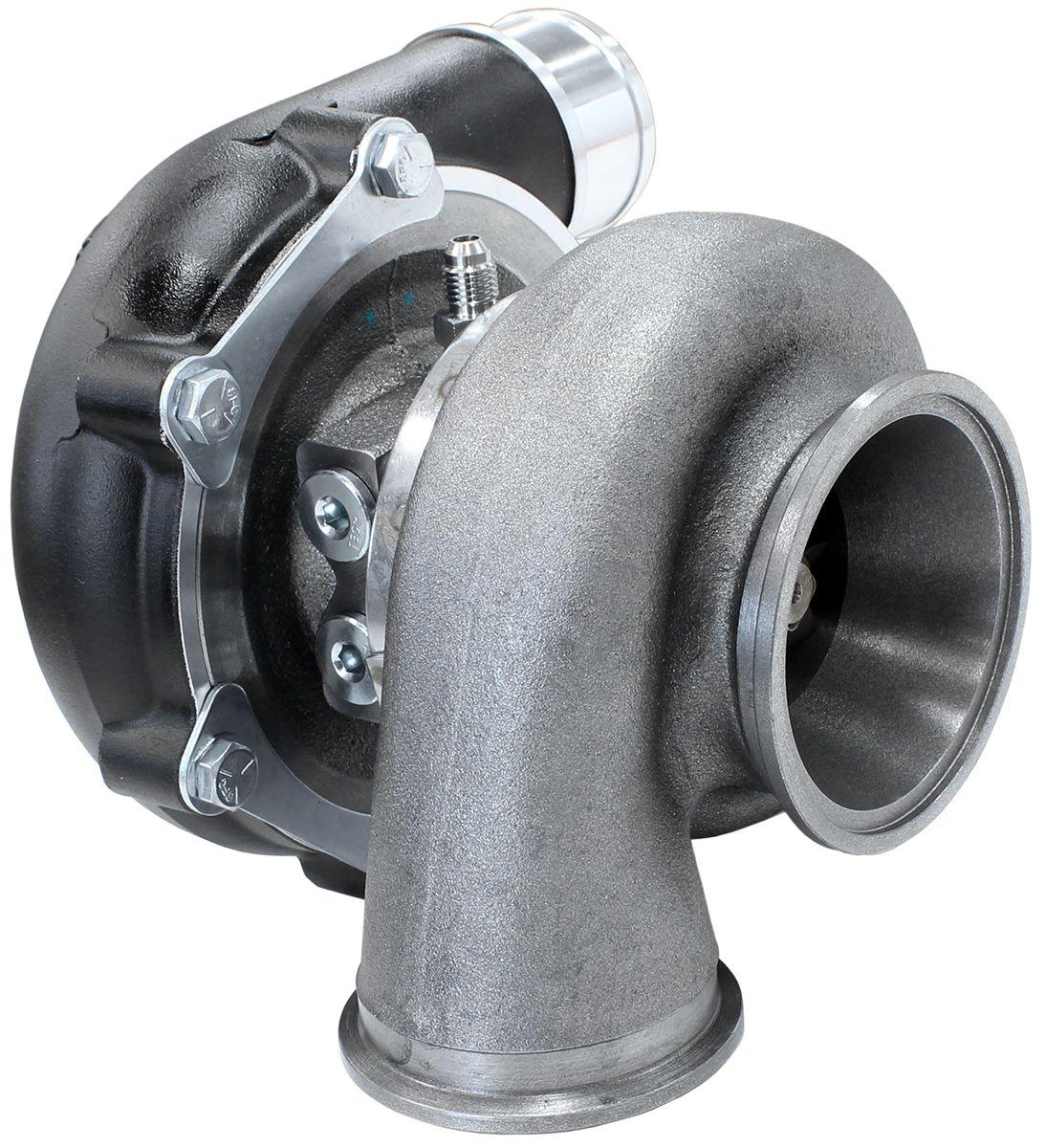 Aeroflow Performance External Wastegate, V-Band Inlet & Exhaust Flanges Aeroflow BOOSTED 5449 .72 Reverse Rotation Turbocharger 660HP, Hi Temp Black Finish AF800 SR
