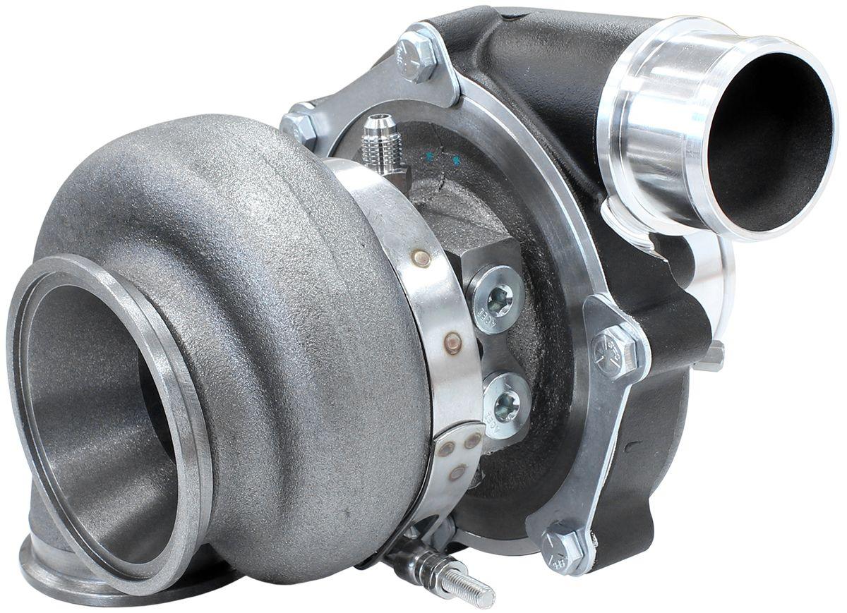 Aeroflow Performance External Wastegate, V-Band Inlet & Exhaust Flanges Aeroflow BOOSTED 5449 .72 Reverse Rotation Turbocharger 660HP, Hi Temp Black Finish AF800 SR