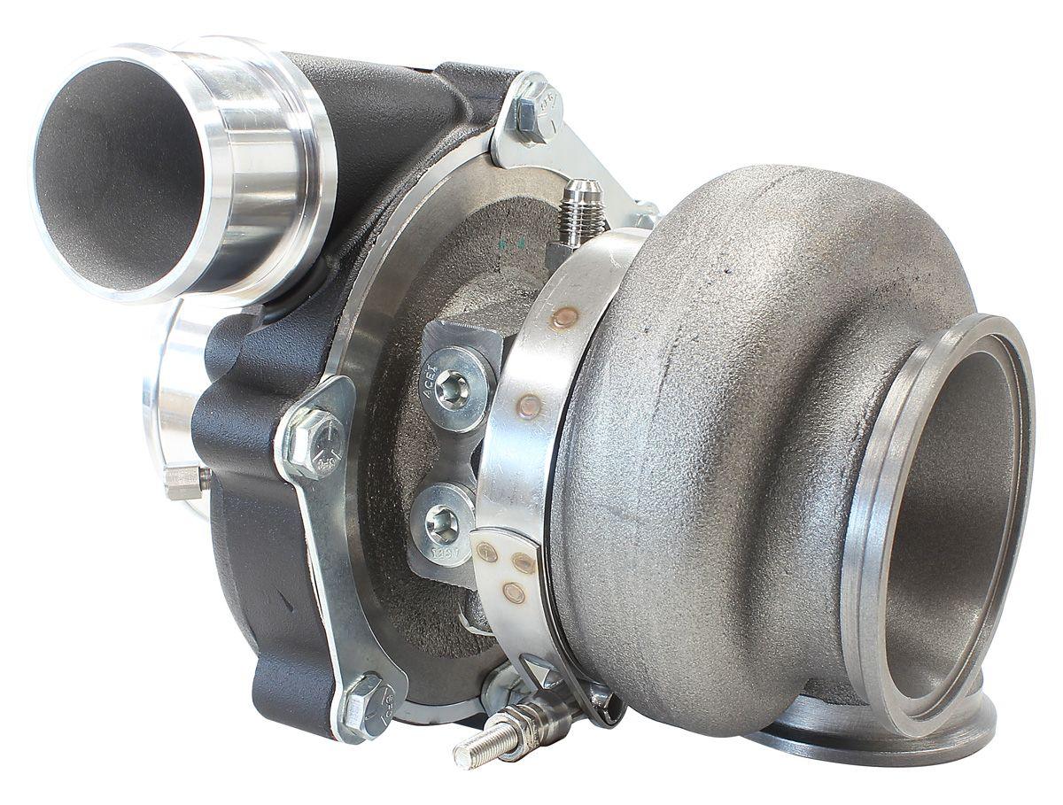 Aeroflow Performance External Wastegate, V-Band Inlet & Exhaust Flanges Aeroflow BOOSTED 5449 .72 Turbocharger 660HP, Hi Temp Black Finish AF8005-2015BLK SR