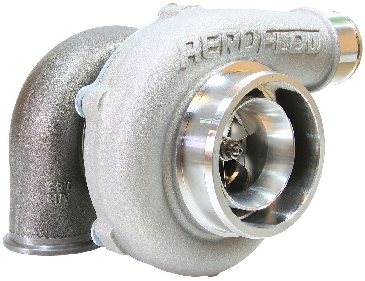 Aeroflow Performance External Wastegate, V-Band Inlet & Exhaust Flanges Aeroflow BOOSTED 5455 V-Band .83 Turbocharger 650HP, Natural Cast Finish AF8005-3031 SR